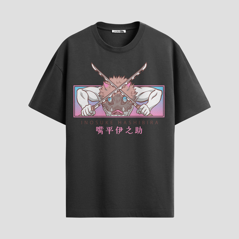 Playera urbana de anime y gaming ExtraLife MX, corte Standard Fit unisex ligero y transpirable en color Deep Black y Pure White, ropa de uso diario para gym y casual.