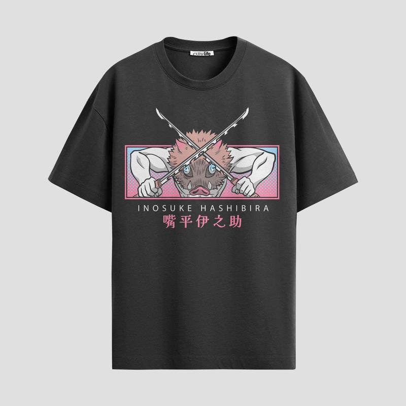 Playera urbana de anime y gaming ExtraLife MX, corte Standard Fit unisex ligero y transpirable en color Deep Black y Pure White, ropa de uso diario para gym y casual.