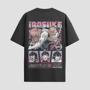 Playera urbana de anime y gaming ExtraLife MX, corte Standard Fit unisex ligero y transpirable en color Deep Black y Pure White, ropa de uso diario para gym y casual.