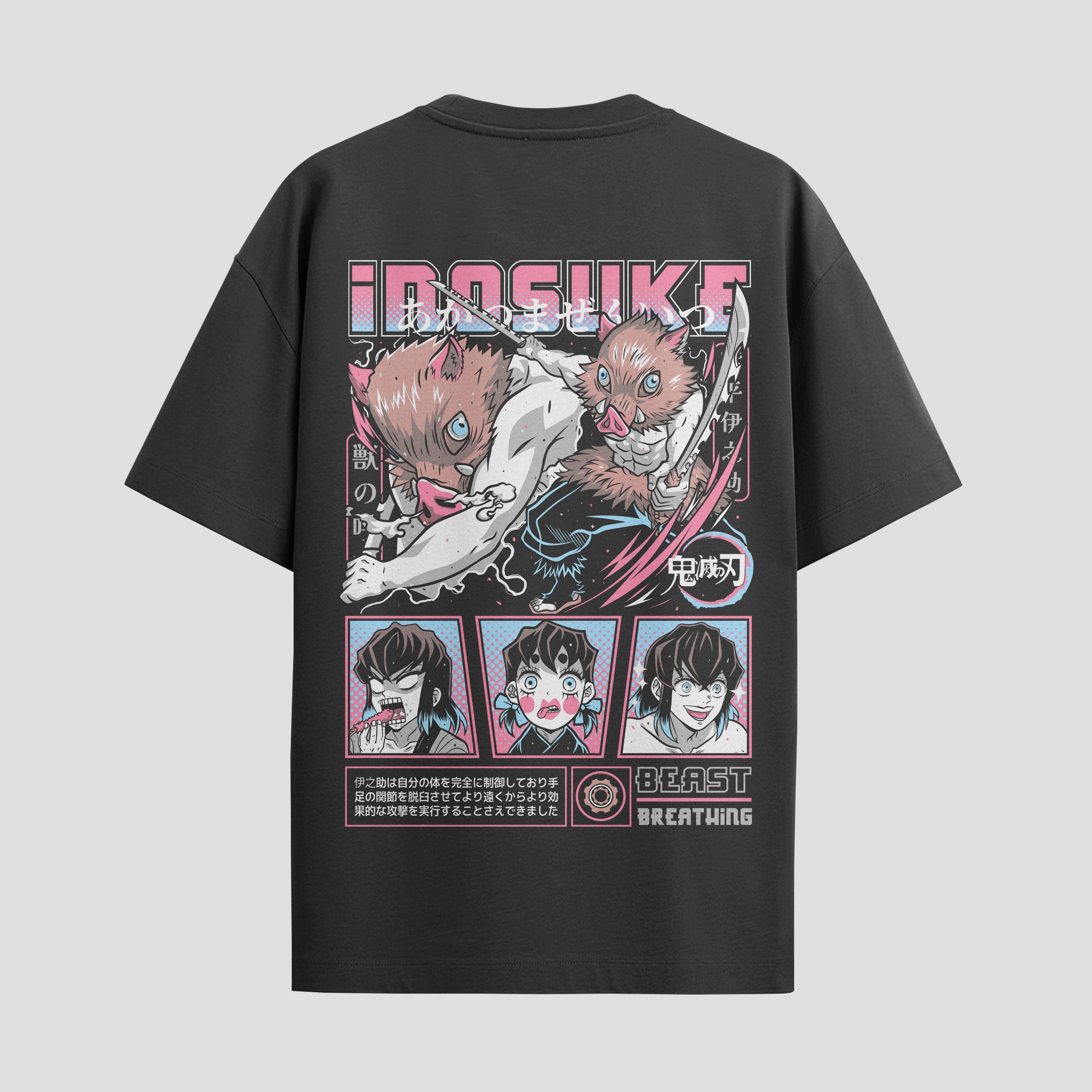 Playera urbana de anime y gaming ExtraLife MX, corte Standard Fit unisex ligero y transpirable en color Deep Black y Pure White, ropa de uso diario para gym y casual.