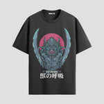 Playera urbana de anime y gaming ExtraLife MX, corte Standard Fit unisex ligero y transpirable en color Deep Black y Pure White, ropa de uso diario para gym y casual.