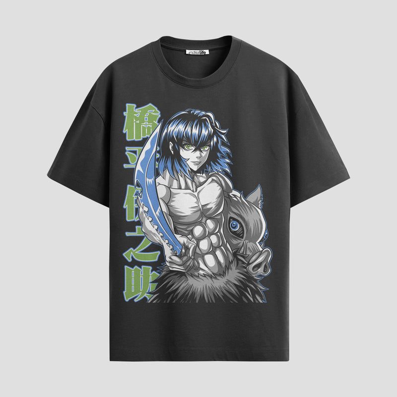 Playera urbana de anime y gaming ExtraLife MX, corte Standard Fit unisex ligero y transpirable en color Deep Black y Pure White, ropa de uso diario para gym y casual.