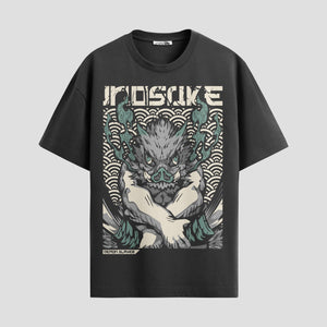 Playera urbana de anime y gaming ExtraLife MX, corte Standard Fit unisex ligero y transpirable en color Deep Black y Pure White, ropa de uso diario para gym y casual.