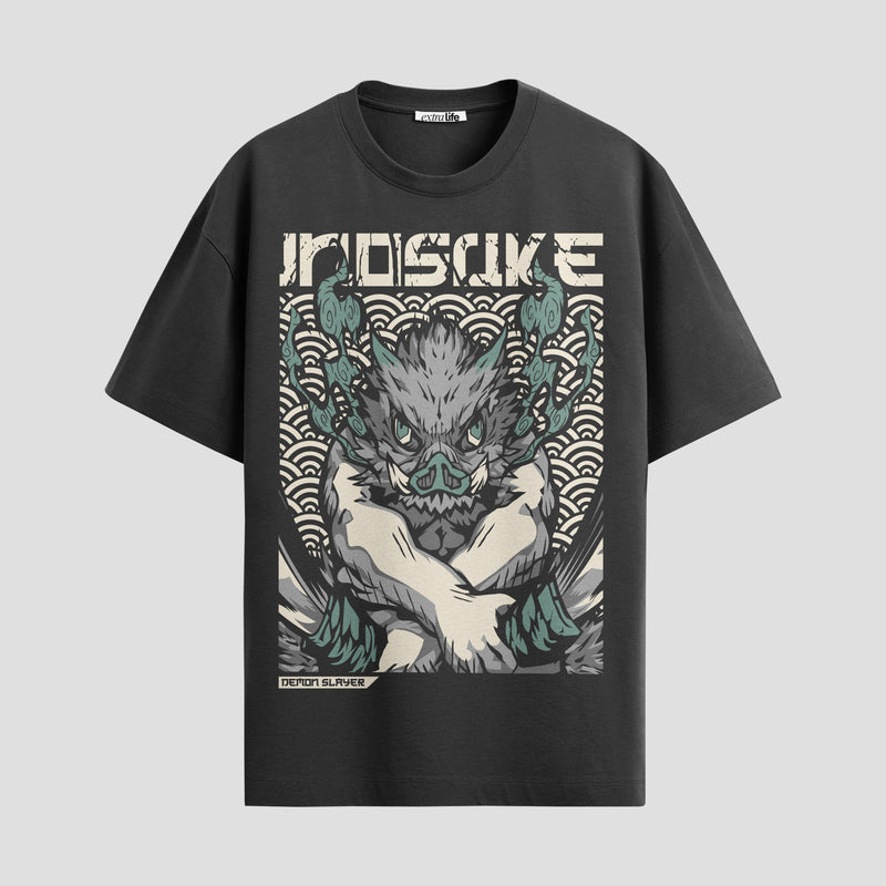 Playera urbana de anime y gaming ExtraLife MX, corte Standard Fit unisex ligero y transpirable en color Deep Black y Pure White, ropa de uso diario para gym y casual.