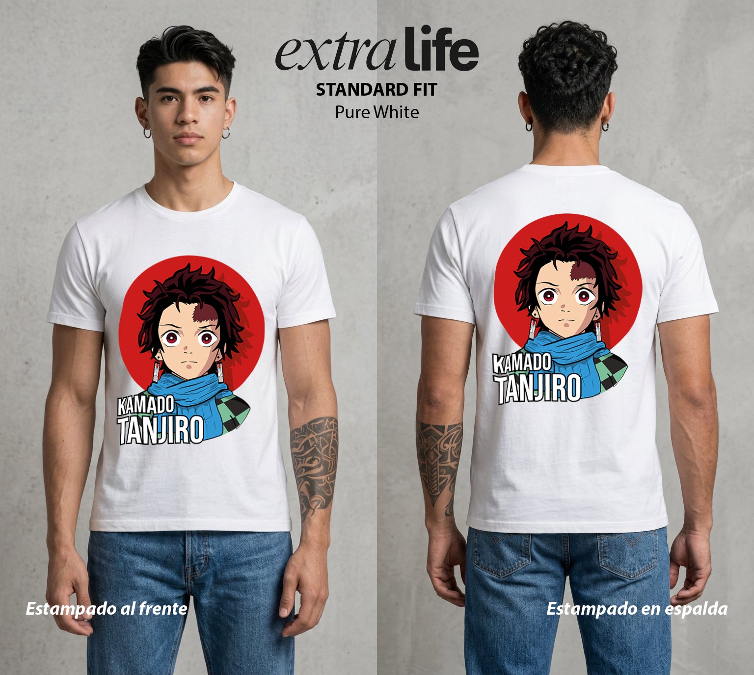 Cazadores de la Noche | El Cazador del Agua #01066 - Playera Standard Fit | Pure White - Foto en modelo