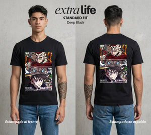 Cazadores de la Noche | Demon Slayer Kanao X #01068 - Playera Standard Fit | Deep Black - Foto en modelo
