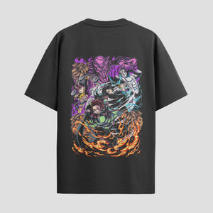 Playera urbana de anime y gaming ExtraLife MX, corte Standard Fit unisex ligero y transpirable en color Deep Black y Pure White, ropa de uso diario para gym y casual.