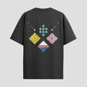 Playera urbana de anime y gaming ExtraLife MX, corte Standard Fit unisex ligero y transpirable en color Deep Black y Pure White, ropa de uso diario para gym y casual.