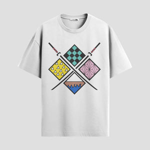Playera urbana de anime y gaming ExtraLife MX, corte Standard Fit unisex ligero y transpirable en color Deep Black y Pure White, ropa de uso diario para gym y casual.