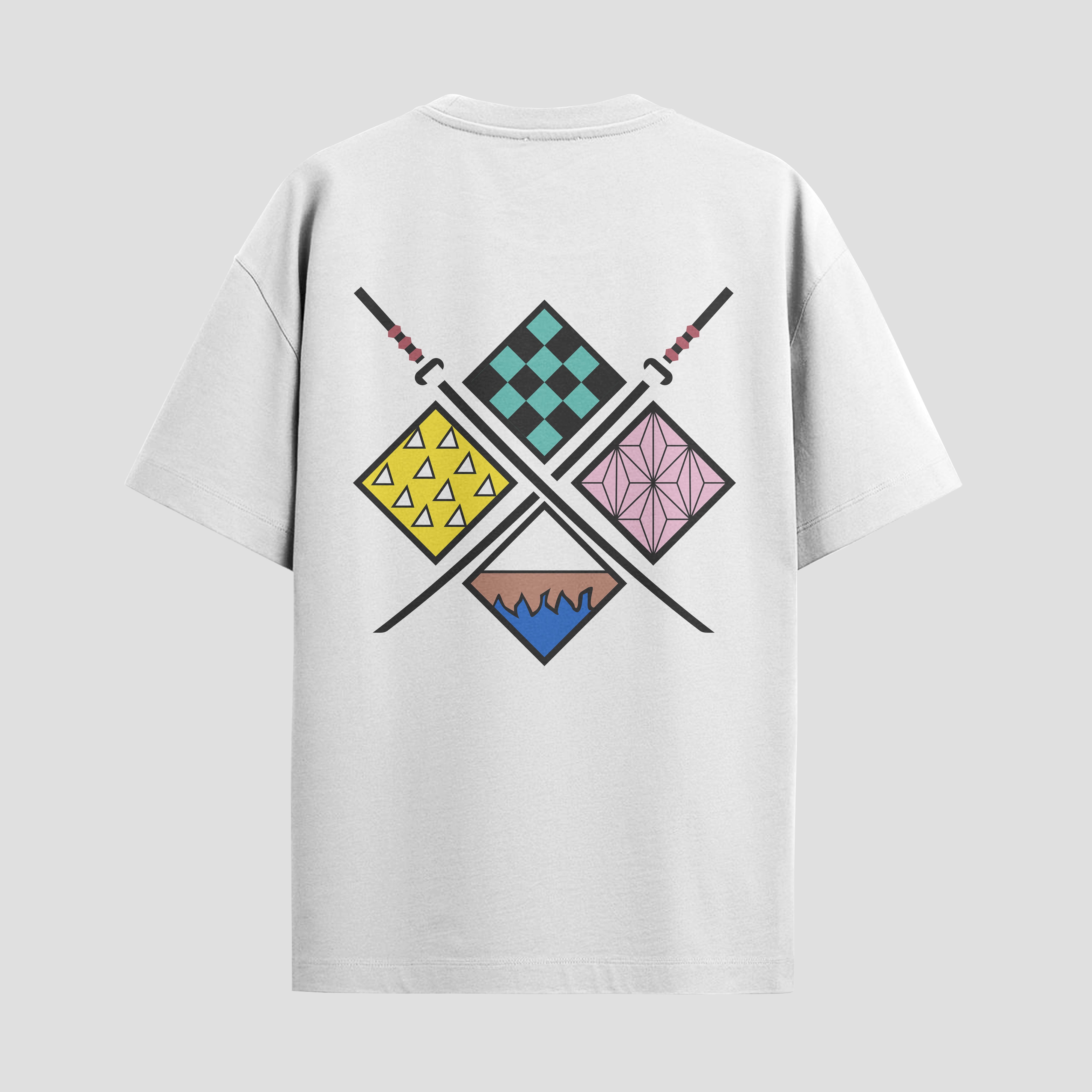 Playera urbana de anime y gaming ExtraLife MX, corte Standard Fit unisex ligero y transpirable en color Deep Black y Pure White, ropa de uso diario para gym y casual.