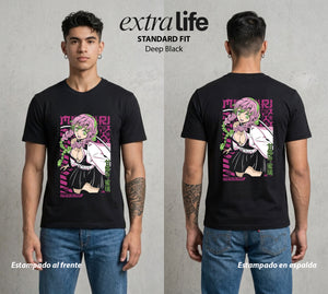 Cazadores de la Noche | El Pilar del Amor #01096 - Playera Standard Fit | Deep Black - Foto en modelo