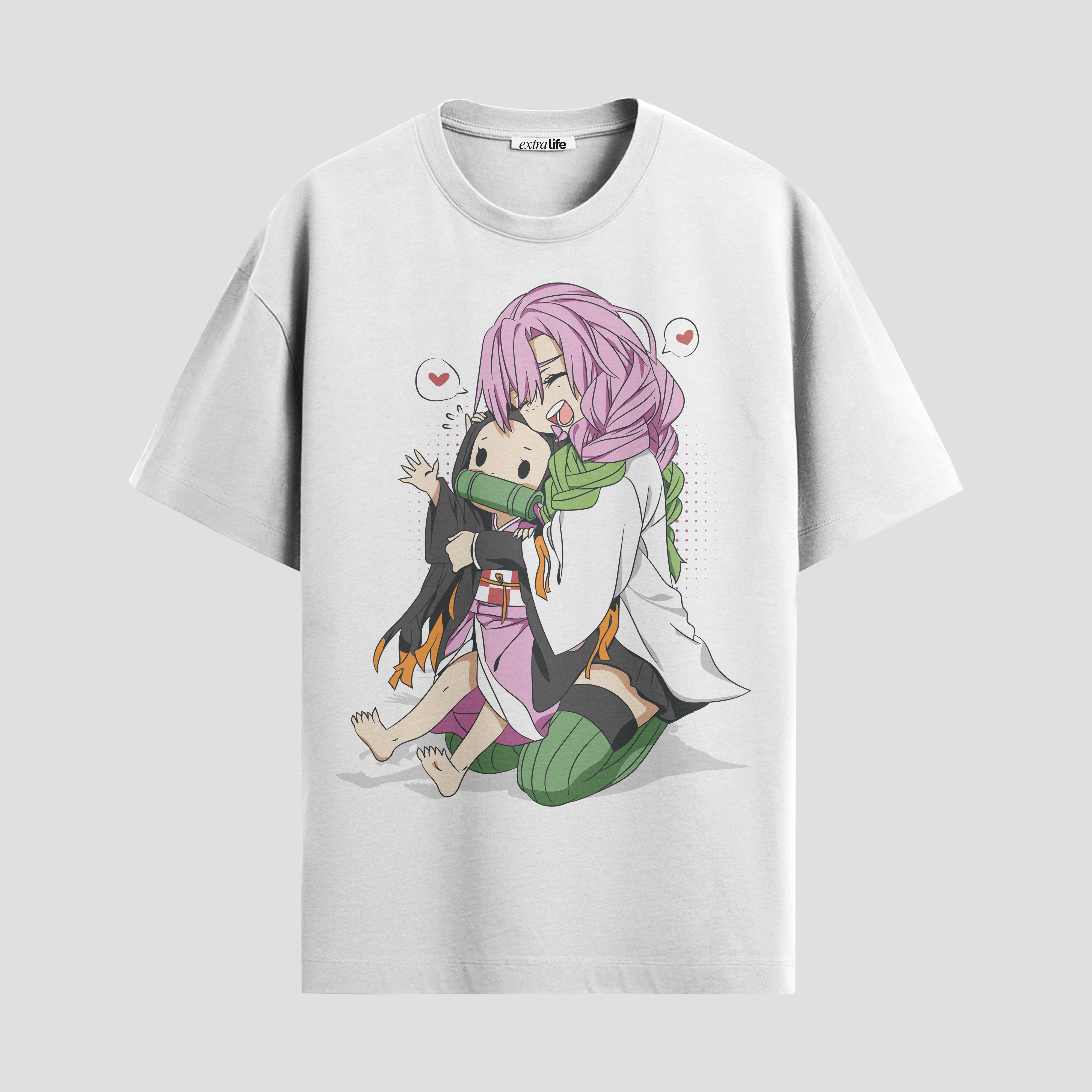 Playera urbana de anime y gaming ExtraLife MX, corte Standard Fit unisex ligero y transpirable en color Deep Black y Pure White, ropa de uso diario para gym y casual.