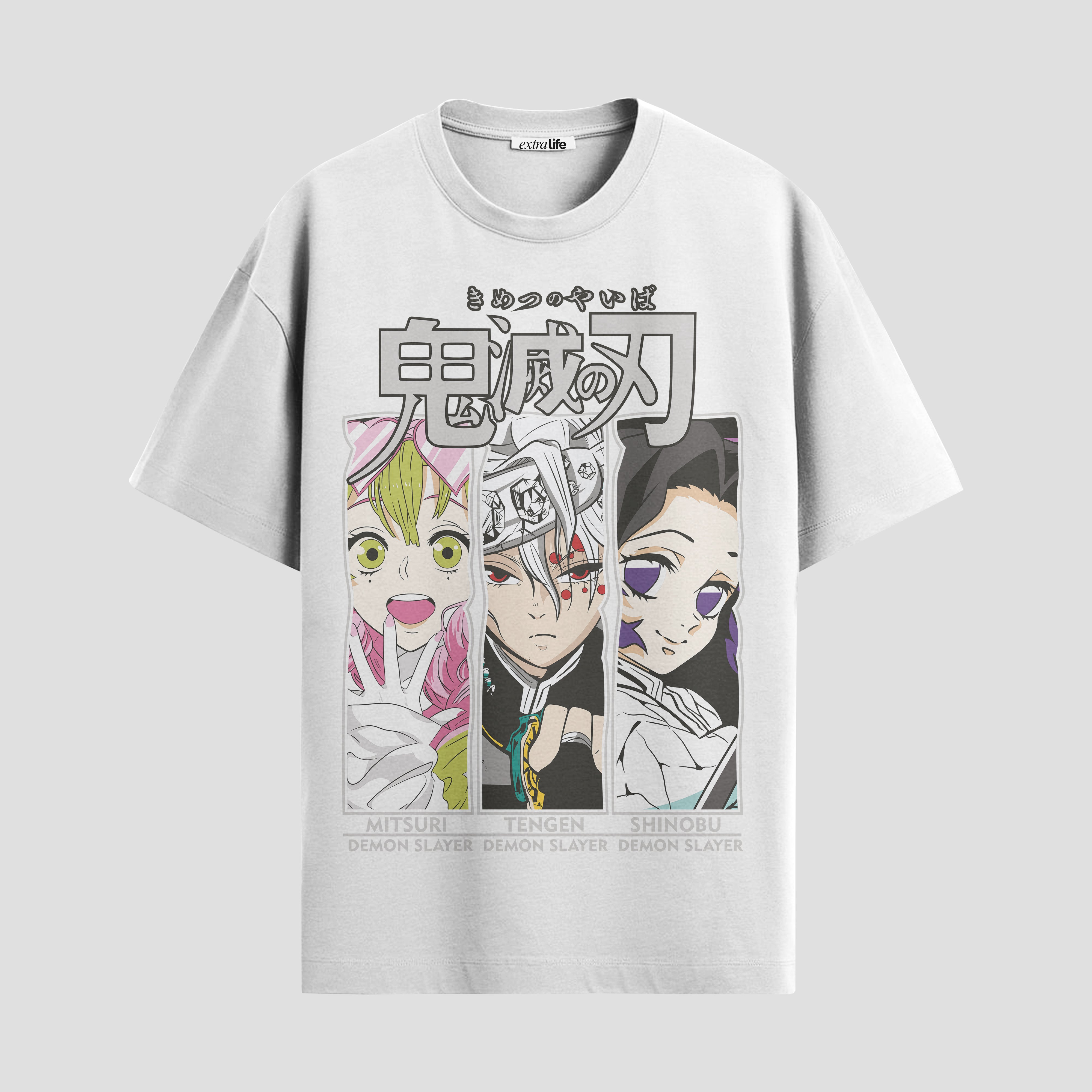 Playera urbana de anime y gaming ExtraLife MX, corte Standard Fit unisex ligero y transpirable en color Deep Black y Pure White, ropa de uso diario para gym y casual.