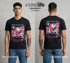 Cazadores de la Noche | La Flexibilidad del Amor #01108 - Playera Standard Fit | Deep Black - Foto en modelo