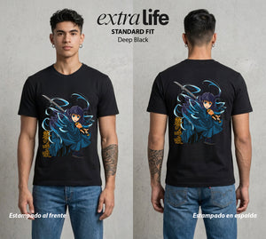 Cazadores de la Noche | Niebla sin Memoria #01109 - Playera Standard Fit | Deep Black - Foto en modelo