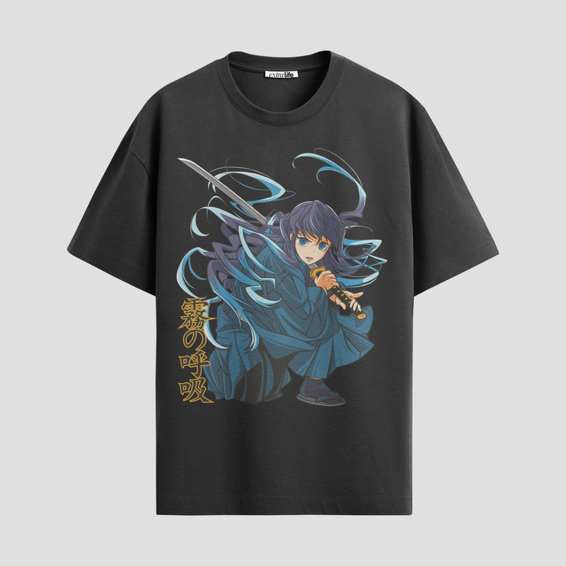 Playera urbana de anime y gaming ExtraLife MX, corte Standard Fit unisex ligero y transpirable en color Deep Black y Pure White, ropa de uso diario para gym y casual.