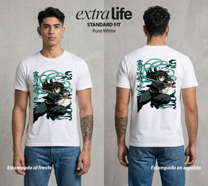 Cazadores de la Noche | Niebla sin Memoria #01111 - Playera Standard Fit | Pure White - Foto en modelo
