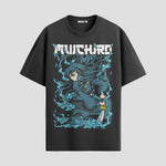 Playera urbana de anime y gaming ExtraLife MX, corte Standard Fit unisex ligero y transpirable en color Deep Black y Pure White, ropa de uso diario para gym y casual.