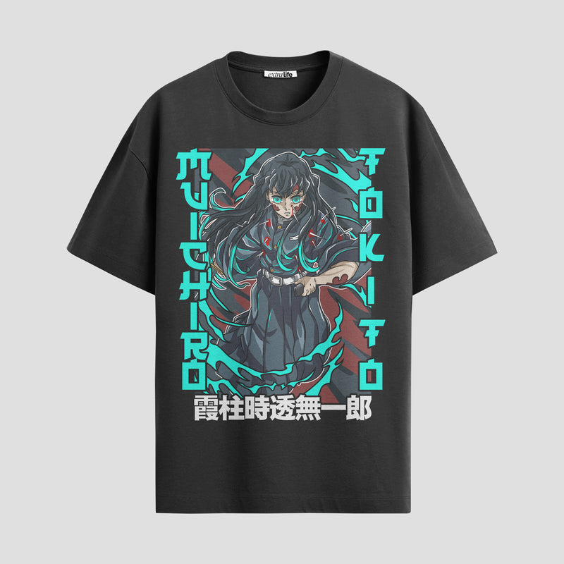 Playera urbana de anime y gaming ExtraLife MX, corte Standard Fit unisex ligero y transpirable en color Deep Black y Pure White, ropa de uso diario para gym y casual.