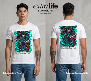 Cazadores de la Noche | El Pilar de la Niebla #01117 - Playera Standard Fit | Pure White - Foto en modelo
