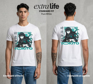 Cazadores de la Noche | El Pilar de la Niebla #01119 - Playera Standard Fit | Pure White - Foto en modelo