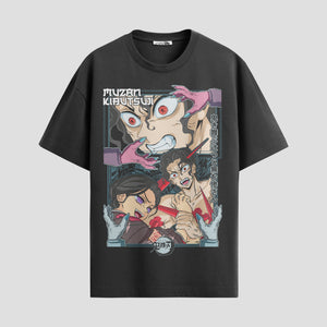 Playera urbana de anime y gaming ExtraLife MX, corte Standard Fit unisex ligero y transpirable en color Deep Black y Pure White, ropa de uso diario para gym y casual.