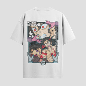 Playera urbana de anime y gaming ExtraLife MX, corte Standard Fit unisex ligero y transpirable en color Deep Black y Pure White, ropa de uso diario para gym y casual.