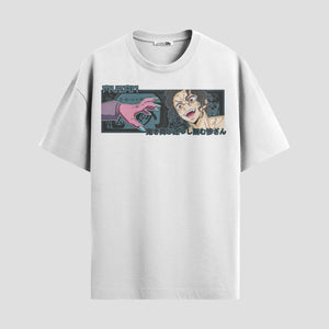 Playera urbana de anime y gaming ExtraLife MX, corte Standard Fit unisex ligero y transpirable en color Deep Black y Pure White, ropa de uso diario para gym y casual.