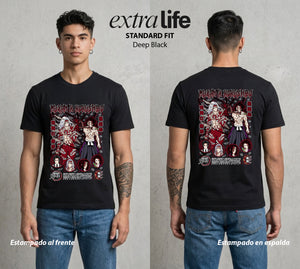 Cazadores de la Noche | La Luna del Oscuro #01127 - Playera Standard Fit | Deep Black - Foto en modelo