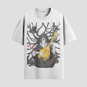Playera urbana de anime y gaming ExtraLife MX, corte Standard Fit unisex ligero y transpirable en color Deep Black y Pure White, ropa de uso diario para gym y casual.