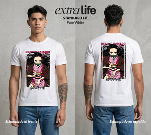 Cazadores de la Noche | El Bambu de la Noche #01137 - Playera Standard Fit | Pure White - Foto en modelo