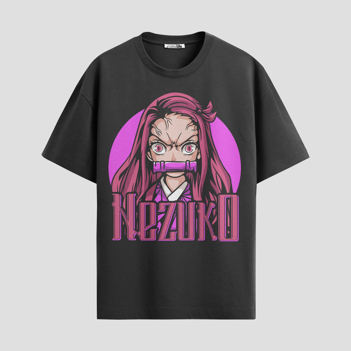 Playera urbana de anime y gaming ExtraLife MX, corte Classic Premium unisex ligero y transpirable en color Deep Black y Pure White, ropa de uso diario para gym y casual.