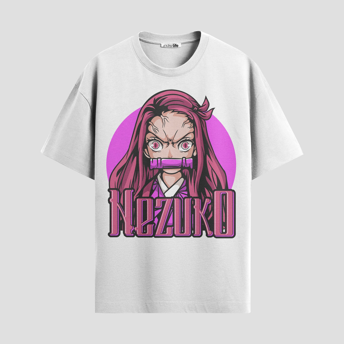 Playera urbana de anime y gaming ExtraLife MX, corte Classic Premium unisex ligero y transpirable en color Deep Black y Pure White, ropa de uso diario para gym y casual.
