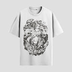 Playera urbana de anime y gaming ExtraLife MX, corte Standard Fit unisex ligero y transpirable en color Deep Black y Pure White, ropa de uso diario para gym y casual.