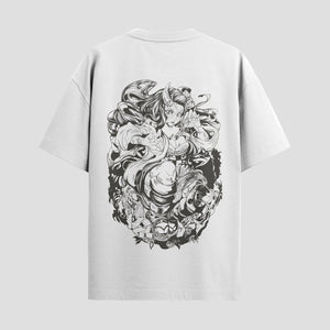 Playera urbana de anime y gaming ExtraLife MX, corte Standard Fit unisex ligero y transpirable en color Deep Black y Pure White, ropa de uso diario para gym y casual.