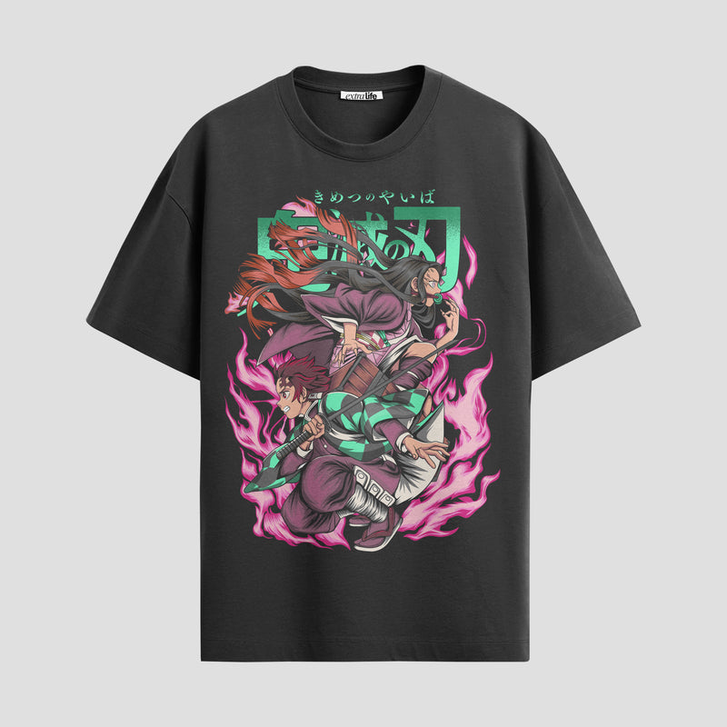Playera urbana de anime y gaming ExtraLife MX, corte Standard Fit unisex ligero y transpirable en color Deep Black y Pure White, ropa de uso diario para gym y casual.
