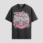 Playera urbana de anime y gaming ExtraLife MX, corte Standard Fit unisex ligero y transpirable en color Deep Black y Pure White, ropa de uso diario para gym y casual.