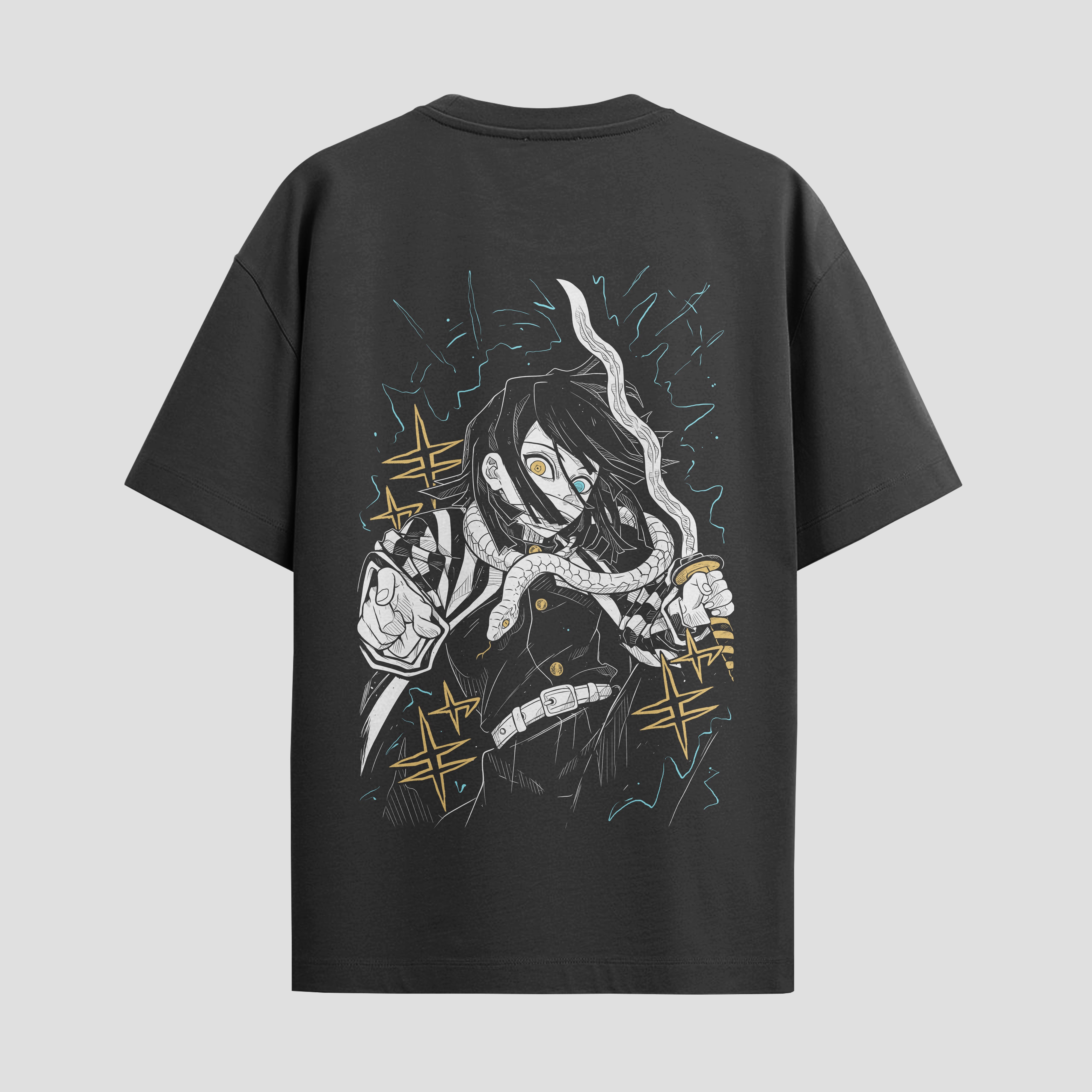 Playera urbana de anime y gaming ExtraLife MX, corte Standard Fit unisex ligero y transpirable en color Deep Black y Pure White, ropa de uso diario para gym y casual.