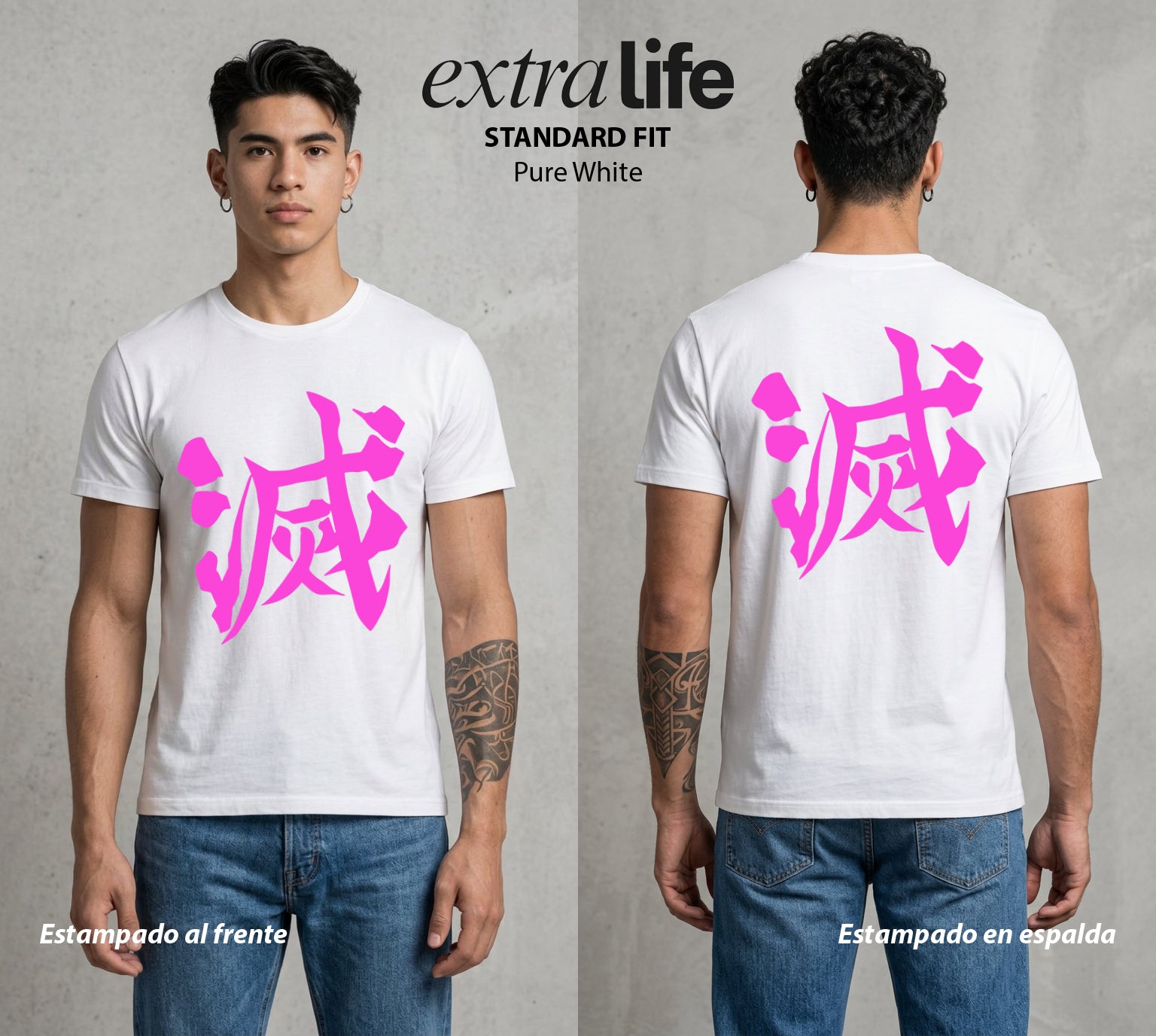 Cazadores de la Noche | La Serpiente del Amor #01164 - Playera Standard Fit | Pure White - Foto en modelo