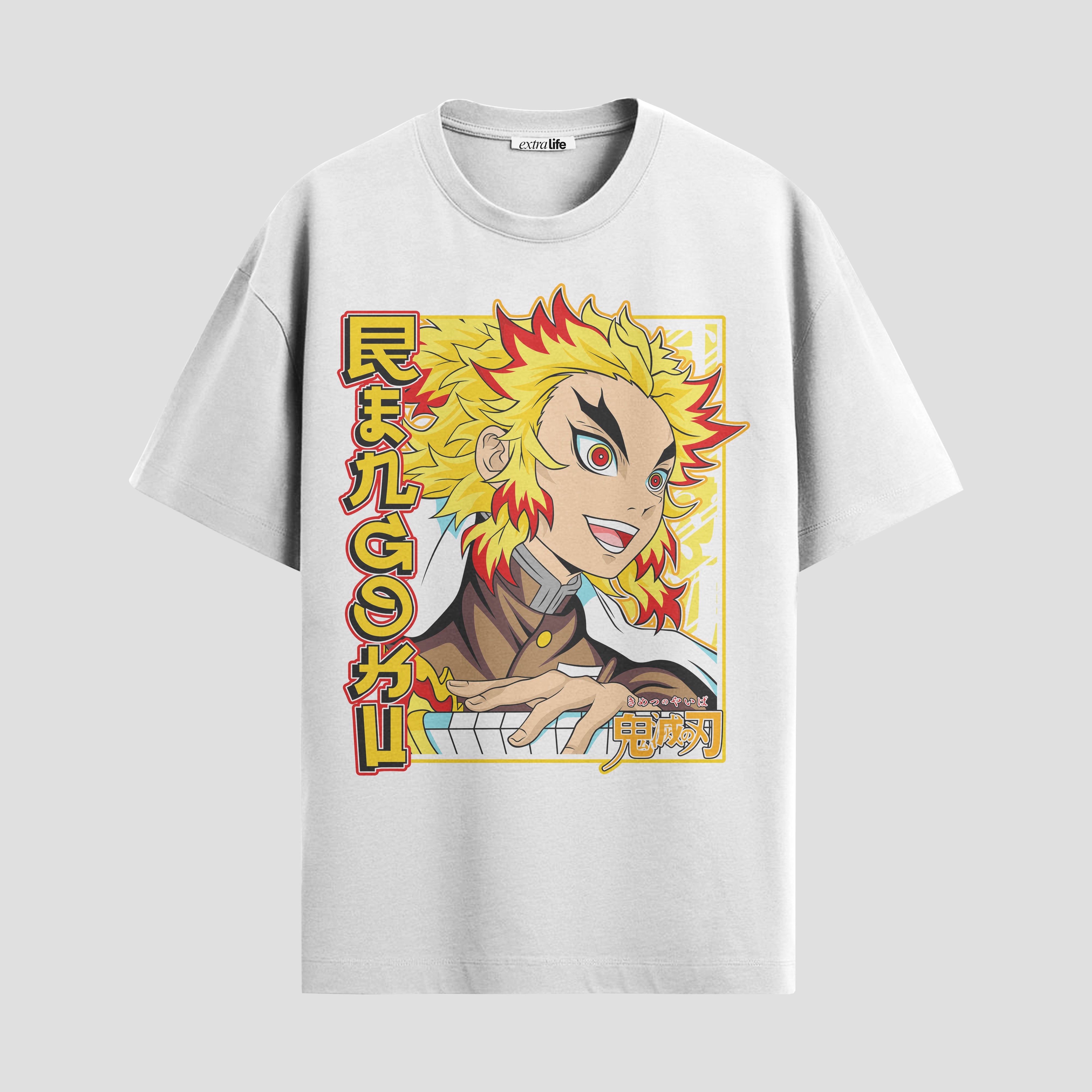 Playera urbana de anime y gaming ExtraLife MX, corte Standard Fit unisex ligero y transpirable en color Deep Black y Pure White, ropa de uso diario para gym y casual.