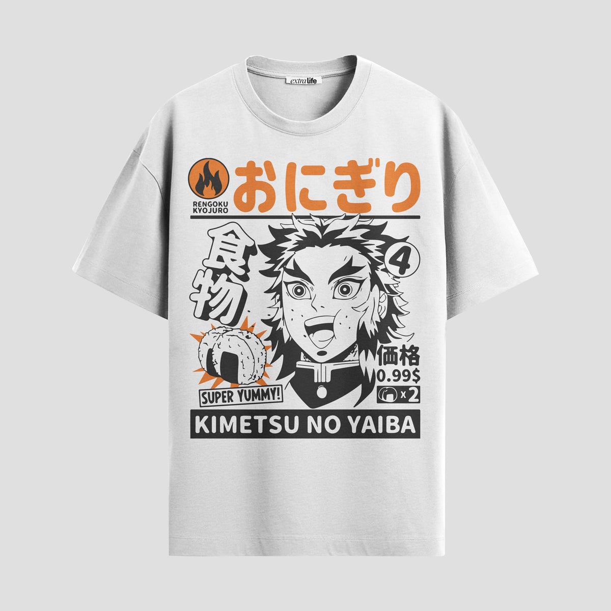 Playera urbana de anime y gaming ExtraLife MX, corte Classic Premium unisex ligero y transpirable en color Deep Black y Pure White, ropa de uso diario para gym y casual.
