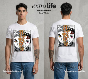 Cazadores de la Noche | El Cazador del Agua #01173 - Playera Standard Fit | Pure White - Foto en modelo