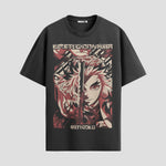 Playera urbana de anime y gaming ExtraLife MX, corte Standard Fit unisex ligero y transpirable en color Deep Black y Pure White, ropa de uso diario para gym y casual.