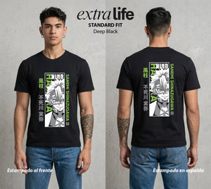 Cazadores de la Noche | Cicatrices y Fuerza #01176 - Playera Standard Fit | Deep Black - Foto en modelo