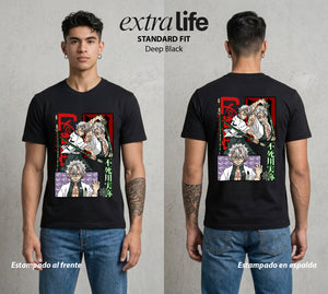 Cazadores de la Noche | Cicatrices y Fuerza #01181 - Playera Standard Fit | Deep Black - Foto en modelo