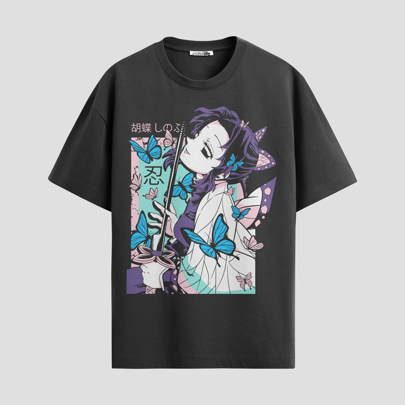 Playera urbana de anime y gaming ExtraLife MX, corte Standard Fit unisex ligero y transpirable en color Deep Black y Pure White, ropa de uso diario para gym y casual.