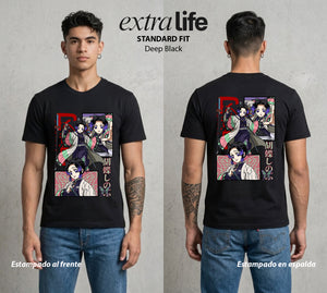 Cazadores de la Noche | Alas del Veneno #01191 - Playera Standard Fit | Deep Black - Foto en modelo