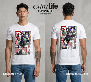 Cazadores de la Noche | Alas del Veneno #01191 - Playera Standard Fit | Pure White - Foto en modelo