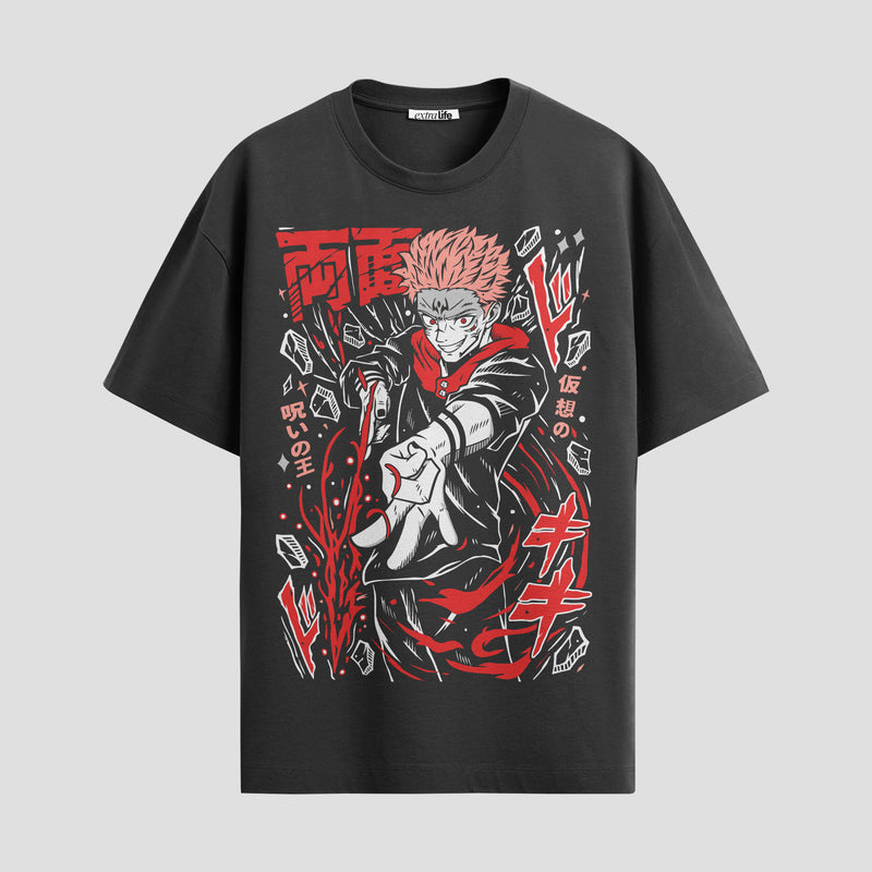 Playera urbana de anime y gaming ExtraLife MX, corte Standard Fit unisex ligero y transpirable en color Deep Black y Pure White, ropa de uso diario para gym y casual.