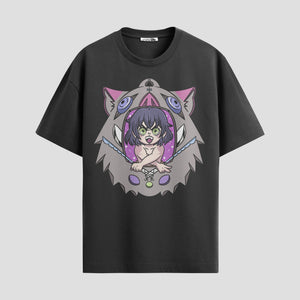 Playera urbana de anime y gaming ExtraLife MX, corte Standard Fit unisex ligero y transpirable en color Deep Black y Pure White, ropa de uso diario para gym y casual.